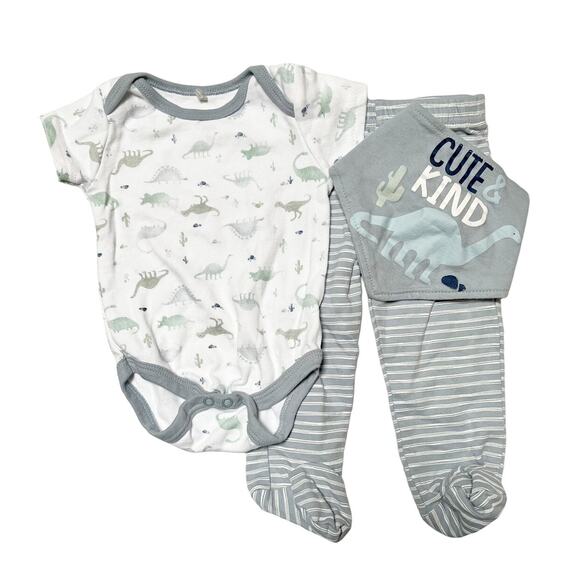 Kyle & Deena 3 Piece Dinosaur Outfit 6-9m - Picture 1 of 9